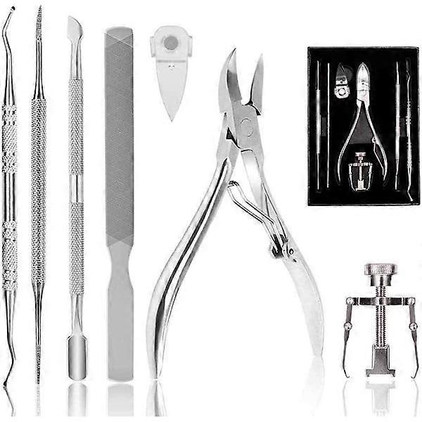 7-piece professional stainless steel pedicure and nail clipper set