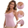 thumbnail image 3 of DARING DIVA Women's V Neck Camisole Tops with Spaghetti Straps M Pink, 3 of 6