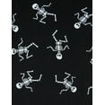 thumbnail image 2 of Leveret Mens Two Piece Cotton Pajamas Black Skeleton M, 2 of 3