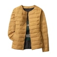 thumbnail image 2 of LOVZFMLL Jackets for Women's Puffer Jacket Long Sleeve Buttons Quilted Down Coat Winter With Pockets, 2 of 3