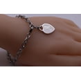 thumbnail image 2 of Stainless Steel Bracelet with Engraved Initials on Heart Charm (Silver), 2 of 7