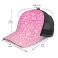 thumbnail image 2 of Lsque Breast Cancer Pink Ribbons Awareness Printed Trucker Hat - Baseball Cap for Men Women - Breathable Mesh Side, Adjustable Fit - for Casual Wear, 2 of 7