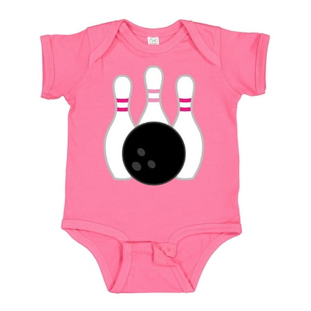 

Inktastic Bowling Pins (pink) Girls Baby Bodysuit