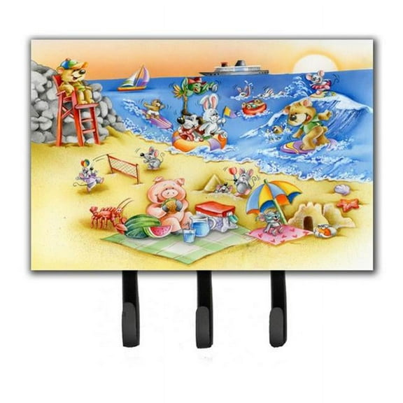 Animals Swimming at the Beach Leash or Key Holder
