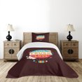 thumbnail image 4 of Ambesonne Love Quilted Bedspread Set 2 Pcs, Air Balloon Cheerful Retro, Twin Size, Multicolor, 4 of 5