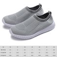 thumbnail image 2 of Zapatillas de deporte de malla plana para mujer cómodas zapatillas deportivas para caminar antideslizantes para deportes, 2 of 6
