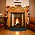 thumbnail image 4 of EIGTHTAIL Tapis de Cheminée Demi-Rond Ignifuge Ignifuge Noir 20” x 39”, 4 of 11