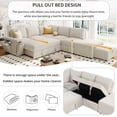 thumbnail image 6 of L-shaped Padded Modular Sofa with Storage Space, USB Ports, and Cup Holders on the Armrests, Suitable for Living Rooms, Offices, and Apartments (Beige), 6 of 12