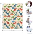 thumbnail image 4 of Beige Colorful Dinosaur Pattern Blanket,Comfortable Soft Flannel Throw Blanket,All Season,Warm Lightweight Blankets for Sofa Bed Couch Living Room Chair,30"x40", 4 of 4