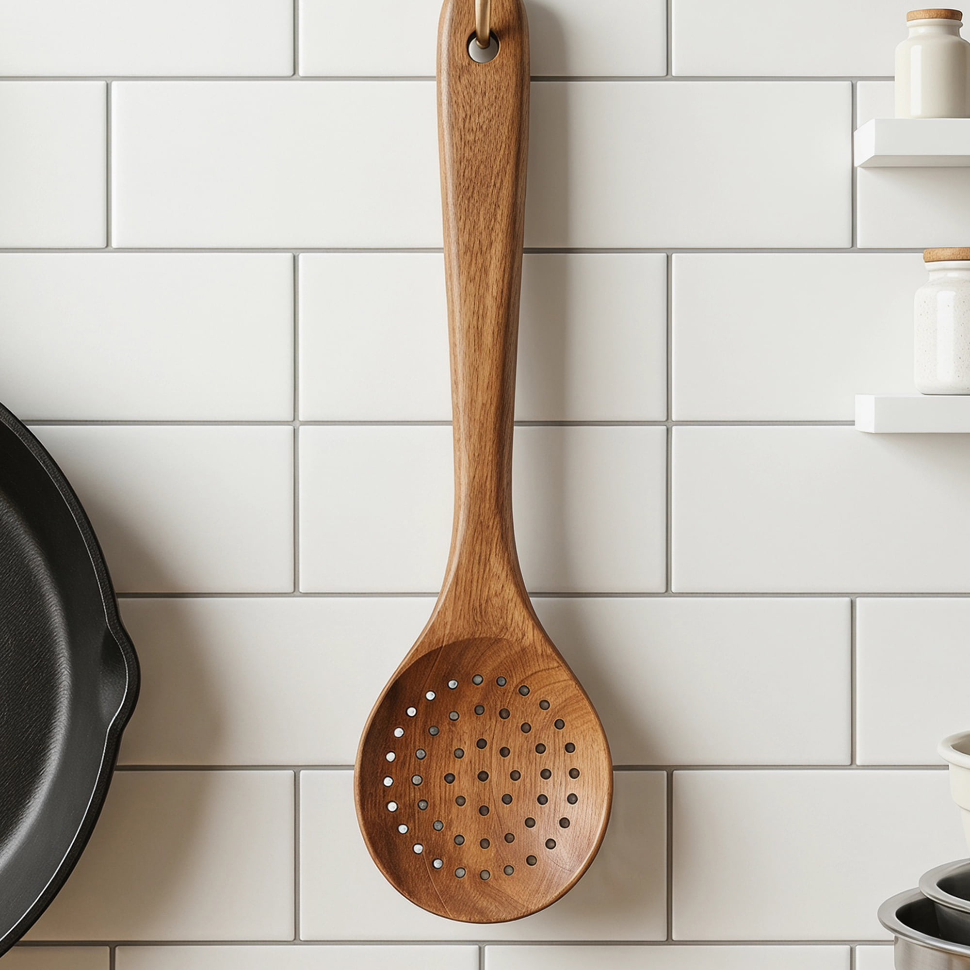 Unique Bargains Durable Non Stick Safe Heat Resistant Utensil Slotted spoon 11" x 3.2"