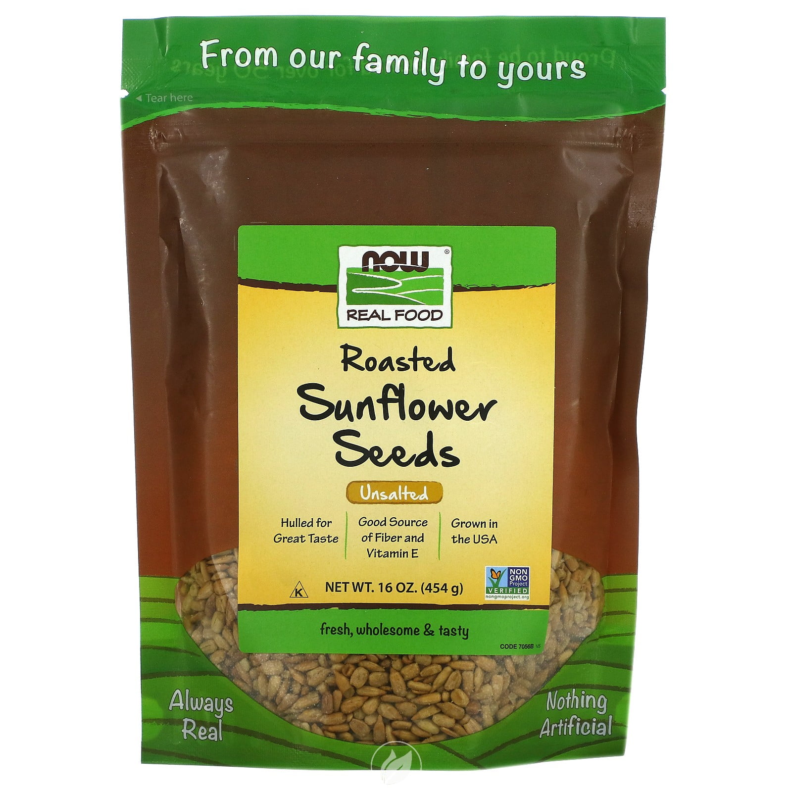 (2 Pack) NOW Natural Foods Sunflower Seeds R/Unsalt 16 Oz