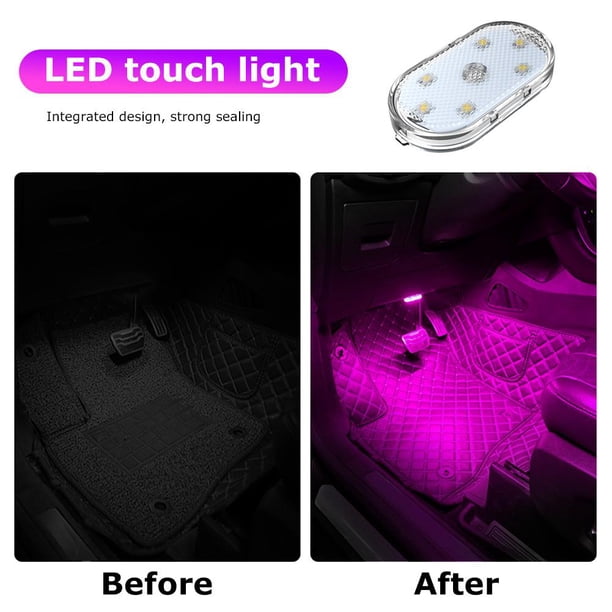Lámpara de lectura de techo de techo automático inalámbrico con luces Ndcxsfigh nocturnas táctiles LED para automóvil (blanco)