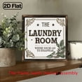 thumbnail image 5 of 2D Flat - 1pc Vintage The Laundry Room Where Socks Go to Disappear Frame Wooden Sign - Rustic Wall Decor for Laundry Room, Bathroom, Kitchen, Bedroom, Entryway - 8x8 Inch, Laundry Room Accessories, 5 of 9
