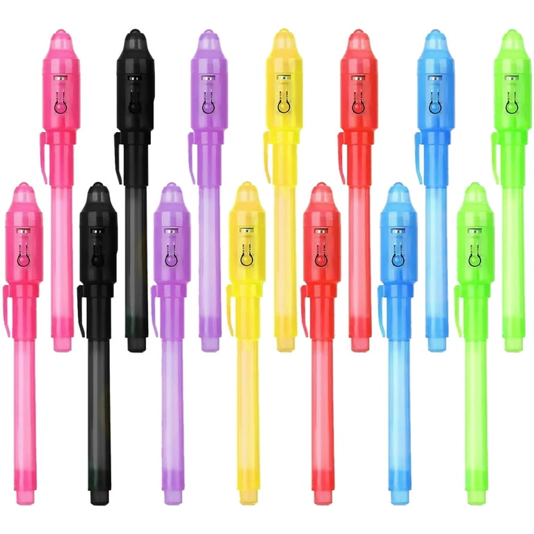 ENJOCASES 30 Pieces Invisible Ink Pen with UV Light Spy Pen Magic Marker  for Kids Secret Message Pens Party Favors Ideas Gifts Easter Day Halloween