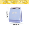 thumbnail image 3 of 2027 Mini Desk Calendar, Small Desktop Calendar, Spiral Standing Desk Calendar, Portable English Daily Monthly Calendar, Tabletop Monthly Scheduler for Home & Office Table Decoration, 3 of 4