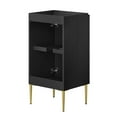 thumbnail image 4 of Modway Alchemist 18" Modern Wood Bathroom Vanity Cabinet in Black and Gold, 4 of 9