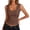 Coffee, variant on Ribbed Sleeveless Top, Awwp Women's Ribbed Sleeveless Tank Top Beige Women's Basic Tank L