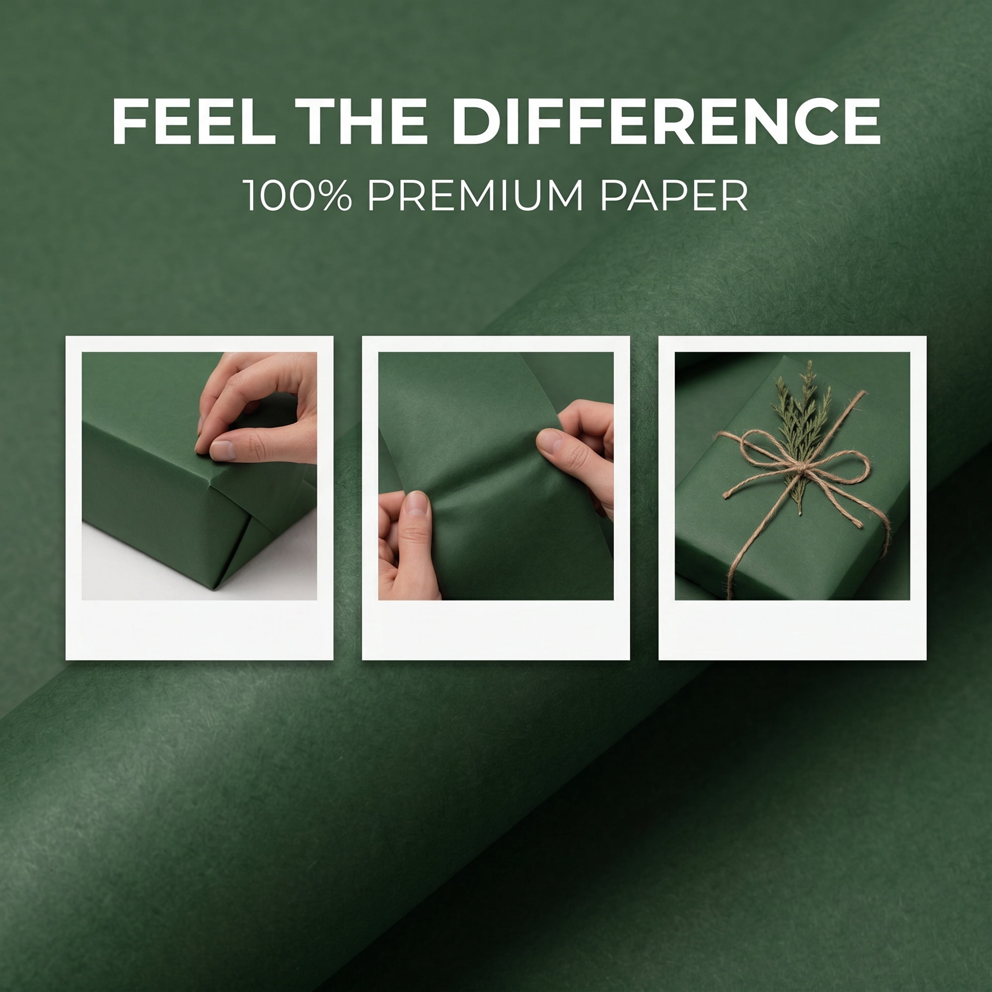 Unique Bargains Thick Gift Wrapping Paper Anti-Tear Giant Matte Sheets Green 39.4" x 27.6"