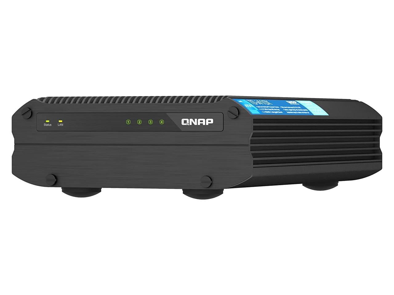 QNAP TS-i410X-8G-US 4 Bay High-Speed fanless Industrial NAS with dual-10GBe, Intel Atom CPU, 8GB DDR4 Memory and 2.5GbE (2.5G/1G/100M) Network Connectivity (Diskless)