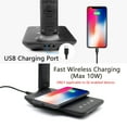 thumbnail image 3 of Desk Lamp, LED Desk Lamp with Wireless Charger, USB Charging Port, Table Lamp with Clock, Alarm, Date, Temperature, Office Lamp, Desk Lamps for Home Office,Black, 3 of 7