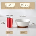 thumbnail image 2 of MALACASA Soup Bowls, Ceramic Salad Bowls Set of 4, 36oz for Ramen, Cereal, Fruit and Pho, Microwave & Dishwasher Safe, Speckled Deep Vanilla White Brown, 2 of 3