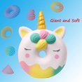 thumbnail image 4 of Donut gigante de unicornio de 5 pulgadas, blando y perfumado, de elevación lenta, para aliviar el estrés, para niños (blanco), 4 of 5