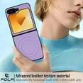 thumbnail image 2 of ELEHOLD Case for Samsung Galaxy Z Flip 6, Shockproof Magnetic Case Hard PC Slim Phone Cover,Purple, 2 of 11