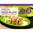 thumbnail image 2 of Arrow Home Plastic Fiesta Taco Plate, Holds 3 Tacos and 2 Sides - 4 Pack (Green), 2 of 8