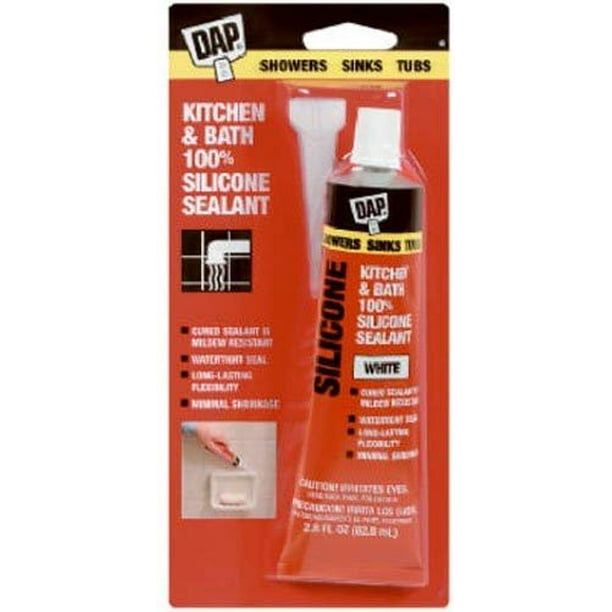 Dap 00680 Bathtub Silicone Rubber Caulk 2.8Ounce, White