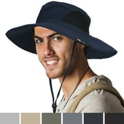 SUN CUBE Premium Boonie Hat | Wide Brim Adjustable Chin Strap | Outdoor Fishing, Hiking, Safari, Summer Bucket Hat | UPF 50+ Sun Protection | Packable Breathable Men, Women Mesh Hat Image 1 of 8