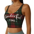 thumbnail image 2 of Daiia Wonderful Time Christmas Printed Women's Sports Bra, Breathable Activewear Bra with U-Back Design and Removable Pads, Comfortable and Supportive for Yoga, Workout-Medium, 2 of 8