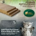 thumbnail image 6 of CAPHAUS Floor to Ceiling Cat Tree, Adjustable Height 104”-115” Multi-Tier Cat Climbing Tower w/ Itching Scratcher, Cozy Hammock, Interactive Playball, Platforms for Indoor Cats, Beige, 6 of 8