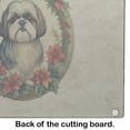 thumbnail image 2 of Shih Tzu Christmas Flowers Glass Cutting Board 12 in x 15 in, 2 of 5