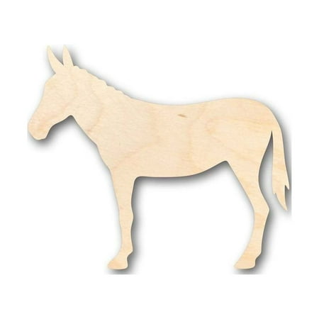 Unfinished Wood Mule Shape - Farm Animal - Craft - up to 46" DIY 5" / 1/4"