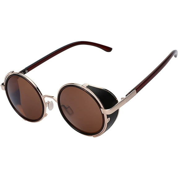 Gothic Sunglasses - Brown Gold Frame / Brown Lens