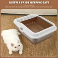 thumbnail image 5 of Hardball Cat Litter Cat Litter Box Pet Toilet Tray 38.00X28.00X13.00CM Coffee, 5 of 8