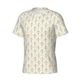 thumbnail image 3 of Rocae White And Gold Geometry for Men's Moisture-Wicking Crew Tee - T-Shirt for Sports, Outdoor Activities, and Casual WearSmall, 3 of 9