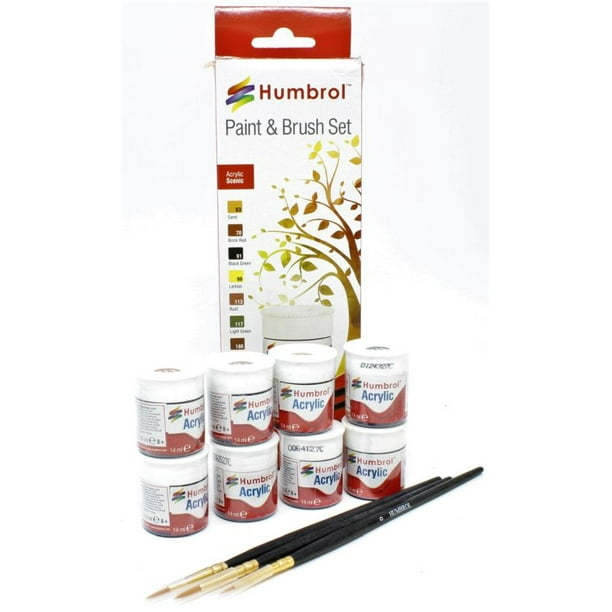 Humbrol Paint Scenic Colors Acrylic And Brush Set Com - Humbrol Paint Colors
