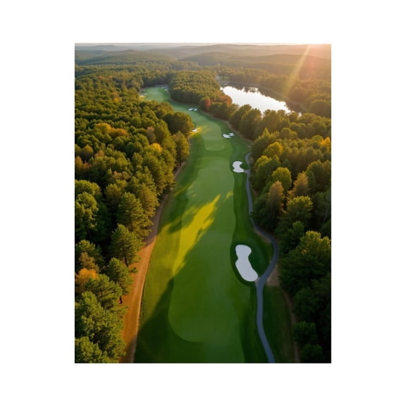 Paint By Numbers Kit for Adults Beginner - DIY Sunset Golf Course Serenity Canvas Painting Kits for Adults, Frameless Paint By Number for Adults for Home Wall Decor 16x20 Inch