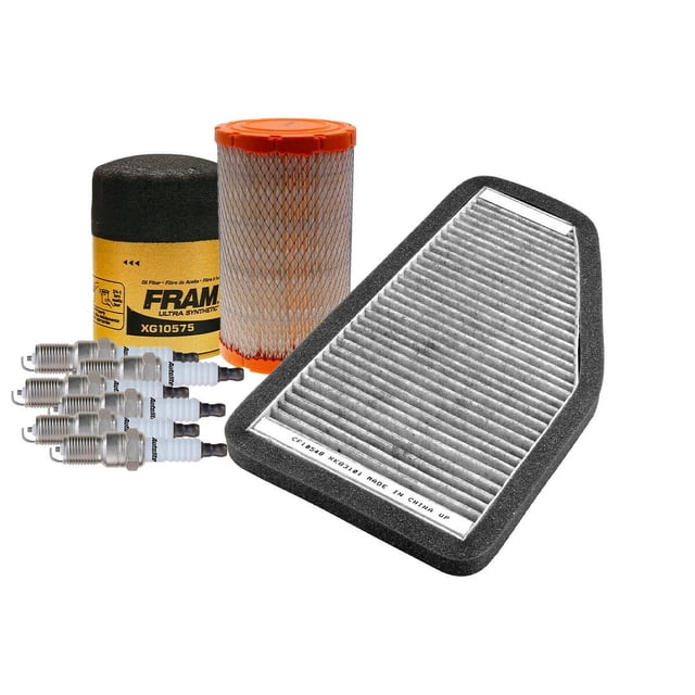 Kit De Bujías Cobre, Filtro De Aire, Filtro Para Aceite Sintético Y Filtro De Cabina 9 PIEZAS Afinación Sin Aceite Compatible con Mariner 2009 A 2011 Mercury V6 3.0L