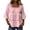Pink #037, variant on Boho Empire Waist Tops for Women Cotton Linen 3/4 Sleeve Lace Trim Square Neck Peasant Plus Size Casual Summer Clothing, L