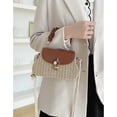 thumbnail image 2 of Straw Crossbody Bag for Women Hand Woven Shoulder Bag Leather Top Handle Small Boho Purse Rattan Beach Handbags, 2 of 7