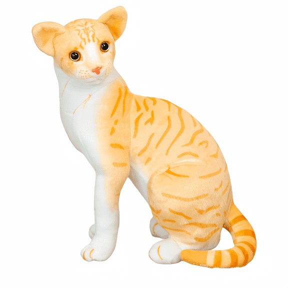 Cute Stuffed Animal Cat Plush - Soft Kitty Home Plush Toy - Precious Pet Companion - Squat 9.8inch