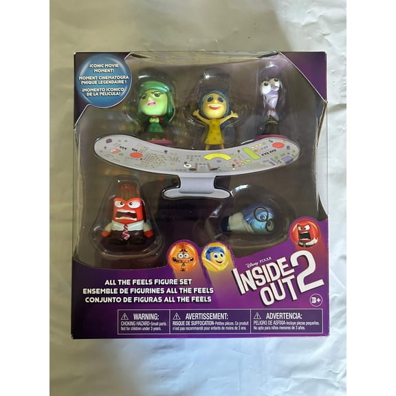 Disney Inside Out 2Pixar Feels Figure Set Playset Toys Joy Sadness Fear Disgust