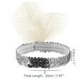 thumbnail image 4 of Unique Bargains 1 Pc Feathers Sequins Headbands for Women White, 4 of 6