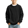 thumbnail image 2 of Kezqiaxn Teen Boy Clothes Long Sleeve Crewneck Sweatshirt with Pocket Fall Fashion Basic Pullover Tops School Kids Clothes Size 5-16, 2 of 6