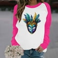 thumbnail image 4 of Zedker Mardi Gras Long Sleeve Shirt for Women 2026 Carnival Tops Mardi Gras Purple Sweatshirt for women, 4 of 6