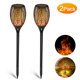 thumbnail image 2 of Lámpara solar decorativa con efecto de llama, ideal para jardines, calles y áreas exteriores, resistente al agua IP65, fácil instalación, 2 piezas., 2 of 6