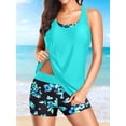 thumbnail image 2 of 3 Piece Tankini Swimsuits for Women Swim Tank Top with Bra Boy Shorts Teen Swimwear Lake XXL, 2 of 8