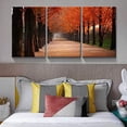 thumbnail image 4 of 3 Piece Canvas Wall Art - Autumn Forest Landscape Artwork Canvas Prints Path in Fall Wall Decor for Living Room Home Office Decor Ready to Hang - 12"x16"x3 Panels, 4 of 6